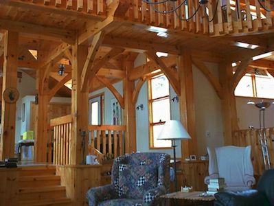 Completed timber frame interior